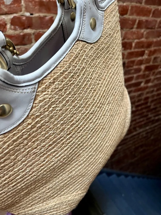 Coach Bleecker Straw Tote - Picture 11 of 12